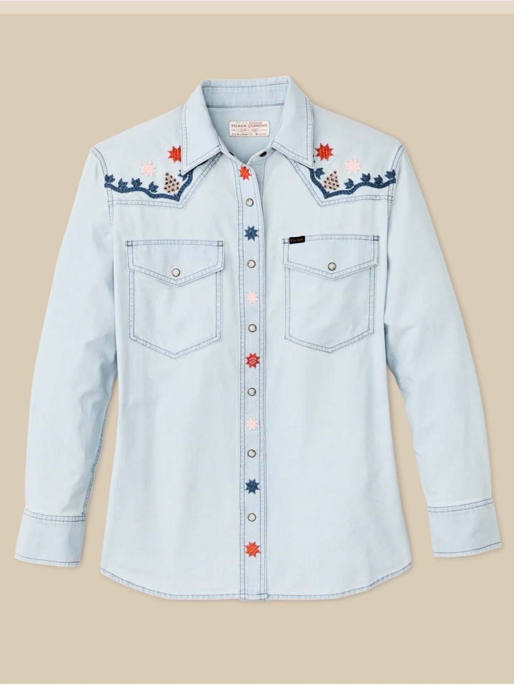 Filson Women Embroidered Western Shirt